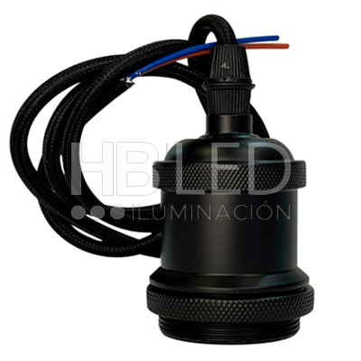 Soquete E-27 Retro Negro/ Blanco Vintage (SKU:11614-11616) https://www.hbled.cl/wp-content/uploads/2024/10/11614-2.jpg