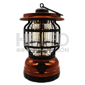 Lámpara Portátil de Camping Recargable USB/Solar Retro (SKU:12021)