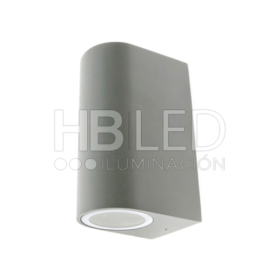Apliqué Exterior LED Porta 2*GU-10 Gris (SKU:3002330) https://www.hbled.cl/wp-content/uploads/2024/10/3002330-1.jpg