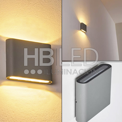 Apliqué LED de Pared Cuadrado Gris 2*5W Luz Cálida (SKU:34497) https://www.hbled.cl/wp-content/uploads/2024/10/34497-2.jpg