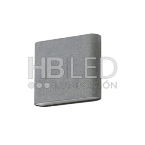 Apliqué LED de Pared Cuadrado Gris 2*5W Luz Cálida (SKU:34497)