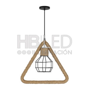 Lámpara Colgante Estilo Rústico Triangular E-27 (SKU:35594)