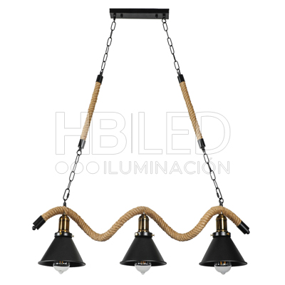 Lámpara Colgante Cáñamo Con Cadena Tres Luces E-27 (SKU:35675) https://www.hbled.cl/wp-content/uploads/2024/10/35675-1.jpeg