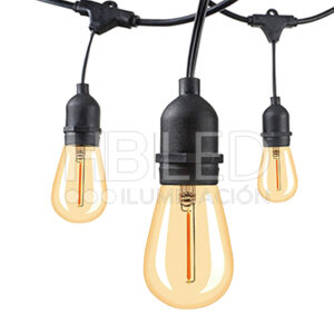 Guirnalda 10 Metros Con Ampolletas Filamento 1w E-27 (35778-4)