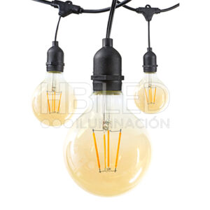 Guirnalda 10 Metros Con Ampolletas Globo Filamento 6w E-27 (SKU:35778-6)