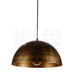 Lámpara Colgante E-27 Diseño Cúpula Dorado Vintage (SKU:35913)