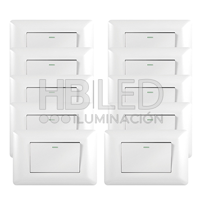 Pack 10 Interruptor Simple 9/12 10A 250V Blanco (SKU:36085-10) https://www.hbled.cl/wp-content/uploads/2024/10/36085-pack10.jpg