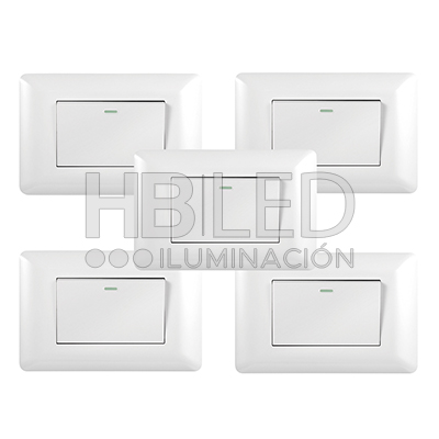Pack 5 Interruptor Simple 9/12 10A 250V Blanco (SKU:36085-5) https://www.hbled.cl/wp-content/uploads/2024/10/36085-pack5.jpg
