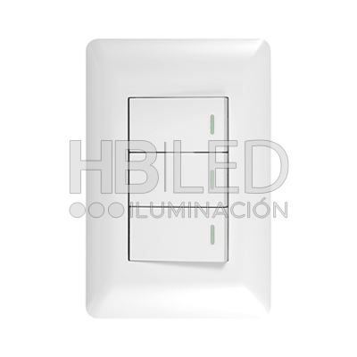 Pack 10 Interruptor Triple 9/12 10A 250V Blanco (SKU:36089-10) https://www.hbled.cl/wp-content/uploads/2024/10/36089-2.jpg