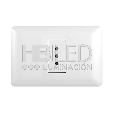 Pack 5 Tomacorriente Simple 10A 250V Blanco (SKU:36090-5) https://www.hbled.cl/wp-content/uploads/2024/10/36090-1.jpg
