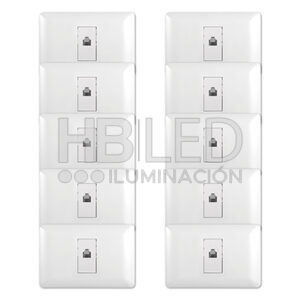 Pack 10 Toma Telefónica RJ11 Blanco (SKU:36102-10)