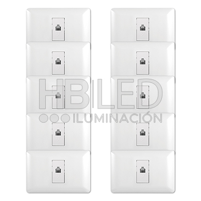 Pack 10 Toma Telefónica RJ11 Blanco (SKU:36102-10) https://www.hbled.cl/wp-content/uploads/2024/10/36102-pack10.jpg