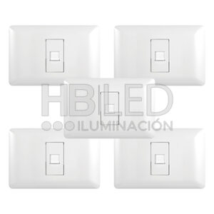 Pack 5 Toma RJ45 Red Internet Blanco (SKU:36103-5)