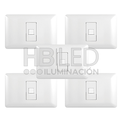 Pack 5 Toma RJ45 Red Internet Blanco (SKU:36103-5) https://www.hbled.cl/wp-content/uploads/2024/10/36103-pack5.jpg