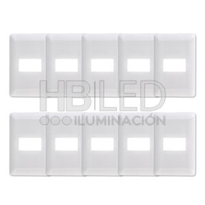 Pack 10 Placa Simple Con Soporte Blanco (SKU:36111-10)