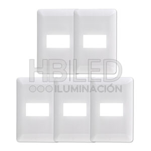 Pack 5 Placa Simple Con Soporte Blanco (SKU:36111-5)