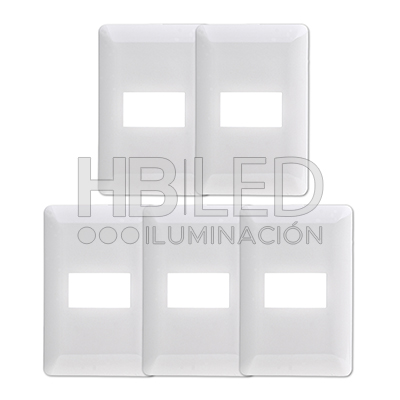 Pack 5 Placa Simple Con Soporte Blanco (SKU:36111-5) https://www.hbled.cl/wp-content/uploads/2024/10/36111-pack5.jpg