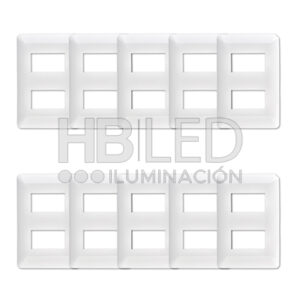 Pack 10 Placa Doble Con Soporte Blanco (SKU:36112-10)