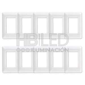 Pack 10 Placa Triple Con Soporte Blanco (SKU:36113-10)