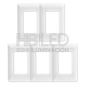 Pack 5 Placa Triple Con Soporte Blanco (SKU:36113-5)