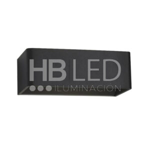 Apliqué LED Minimalista Rectangular 2*5W Luz Cálida Negro (SKU:36128)