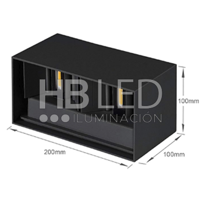 Apliqué LED Exterior Minimalista 2*6W Luz Cálida Negro (SKU:36129) https://www.hbled.cl/wp-content/uploads/2024/10/36129-sello-6.jpg