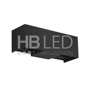 Apliqué LED Elegante Rectangular 4*3W Luz Cálida Negro (SKU:36130)