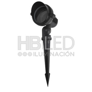 Foco Lámpara Jardín Estaca Porta GU-10 Negro (SKU:36141)