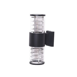 Aplique Espiral Doble Porta E-27 Negro Incluye Ampolleta (SKU:36198-C-36198-F)