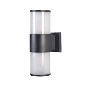 Aplique LED Cilíndrico Doble Porta E-27 Negro Incluye Ampolletas (SKU:36199-C-36199-F)