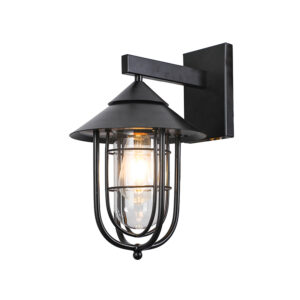 Apliqué Farol Moderno Porta E-27 Negro Incluye Ampolleta (SKU:36229-C)