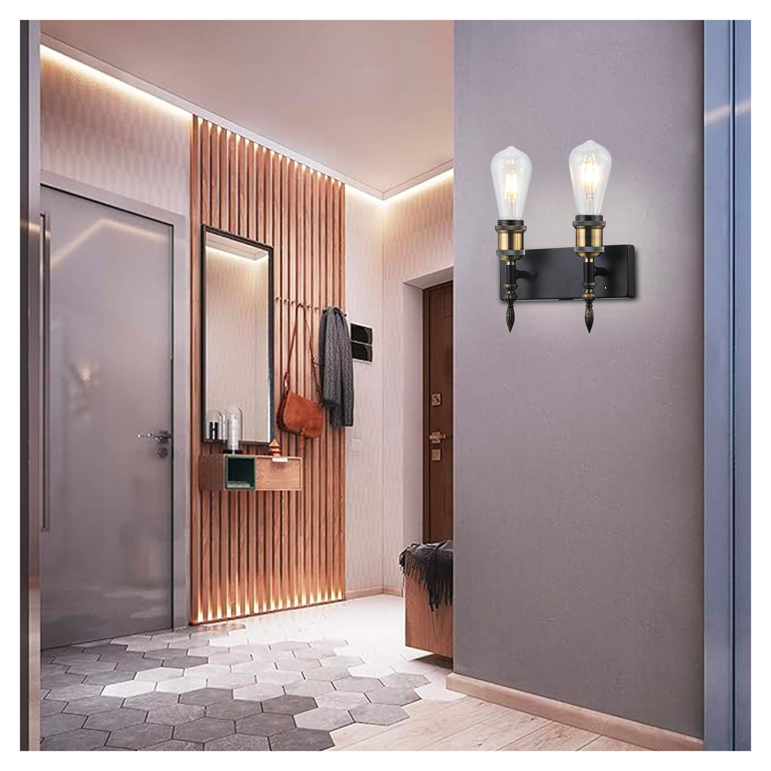 Aplique Doble Soquete Vintage Dorado Porta E-27 Incluye Ampolletas (SKU:36266-C) https://www.hbled.cl/wp-content/uploads/2024/10/36266-4.jpg