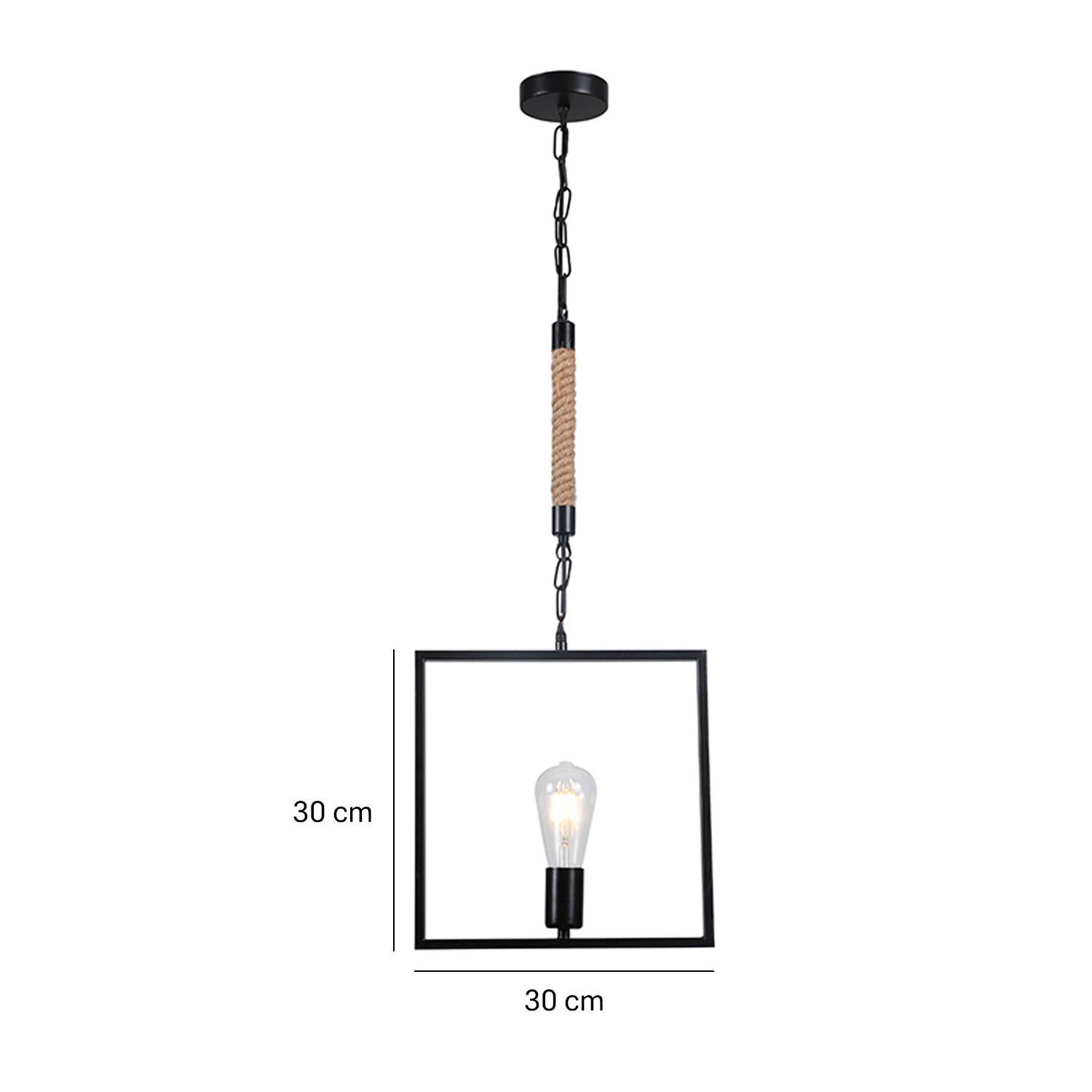 Lámpara Colgante Yute/Cuadro Negro Porta E-27 Incluye Ampolleta (SKU:36269) https://www.hbled.cl/wp-content/uploads/2024/10/36269-C.jpg