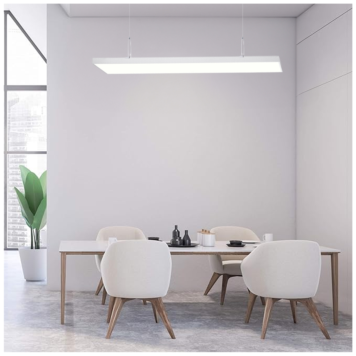 Luminaria Colgante Lineal ECO 48W Blanco 120cm (SKU:36298-36297) https://www.hbled.cl/wp-content/uploads/2024/10/36297-4.jpg
