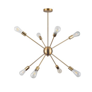 Lámpara Colgante Sputnik Oro 8 luces Incluye Ampolletas (SKU:74180004)