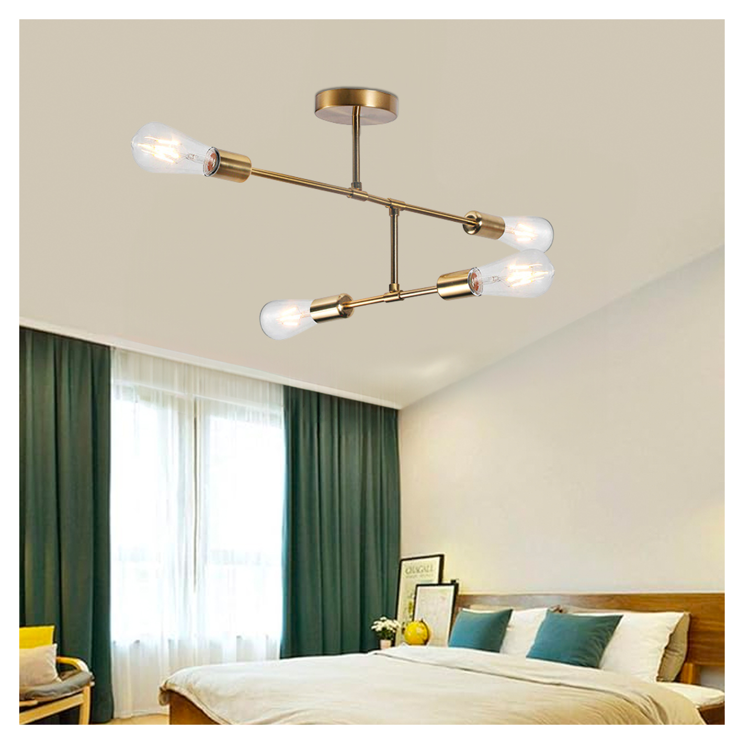 Lámpara Colgante de 4 Luces Porta E-27 Dorado Incluye Ampolletas (SKU:74160004) https://www.hbled.cl/wp-content/uploads/2024/10/36325-31.jpg