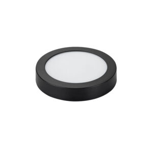 Panel Redondo LED ECO Sobrepuesto Negro 24W Cálido (SKU:36327)