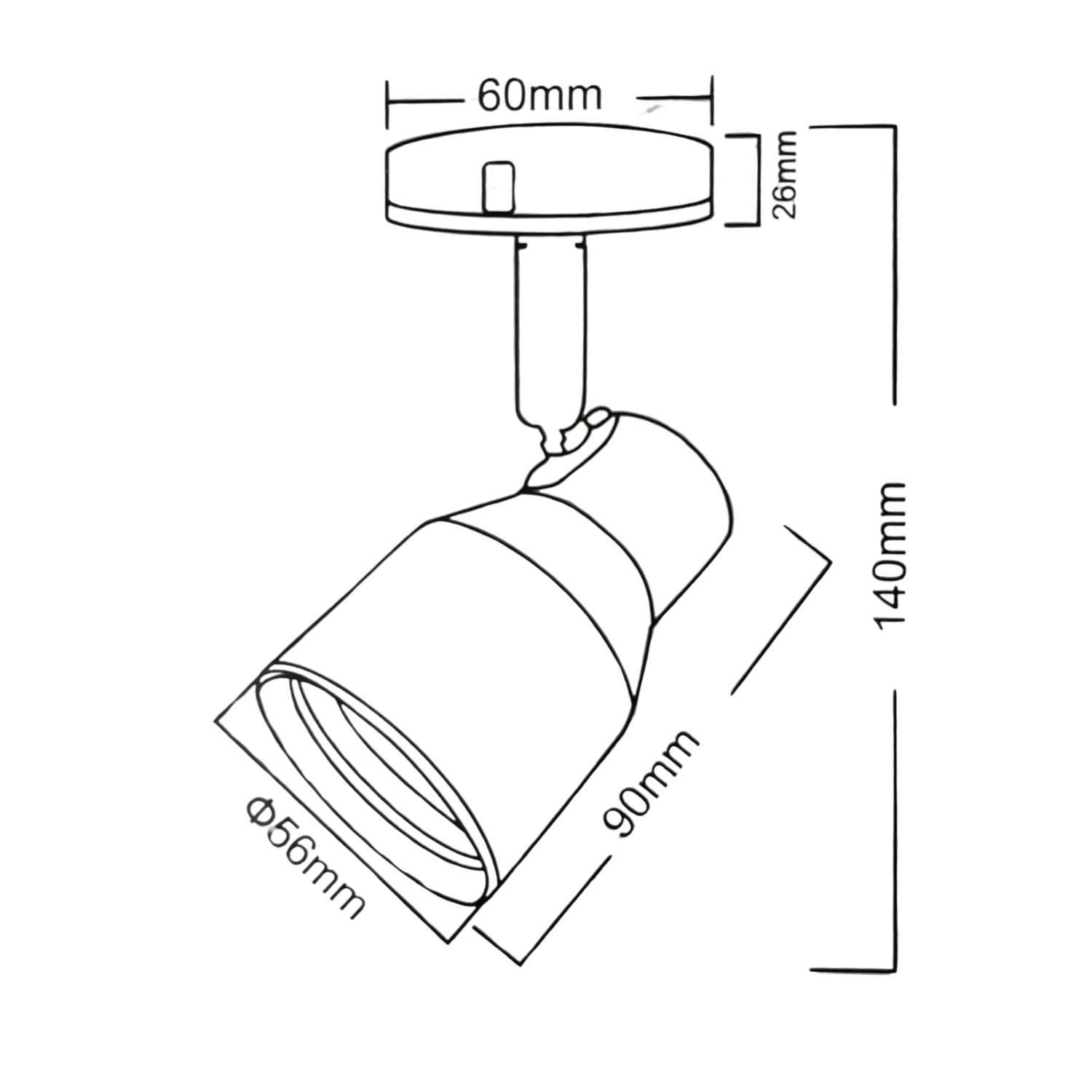 Foco Spot Cielo o Muro Blanco Porta  1xGU-10 Round Incluye Ampolleta (SKU:36335-C 36335-F) https://www.hbled.cl/wp-content/uploads/2024/10/36335-2.jpg
