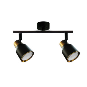 Foco Spot Cielo o Muro Dorado Porta 2xGU-10 Round Incluye Ampolleta (SKU: 36339-C - 36339-F)