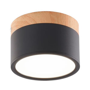 Panel LED Deco Sobrepuesto Madera 7W Negro