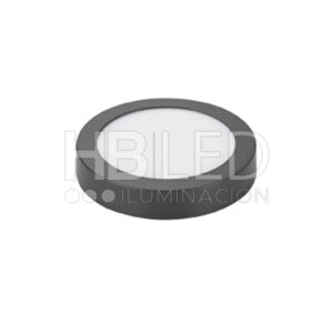 Panel Redondo LED Sobrepuesto Negro 12W (SKU:76530312-76520412-76516512)