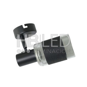 Foco Apliqué Techo Simple Vidrio E-14 Negro (SKU:73492712)