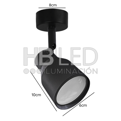 Foco LED Sobrepuesto Decorativo Simple GU-10 Híades (SKU:74410111) https://www.hbled.cl/wp-content/uploads/2024/10/74380112-2.jpg