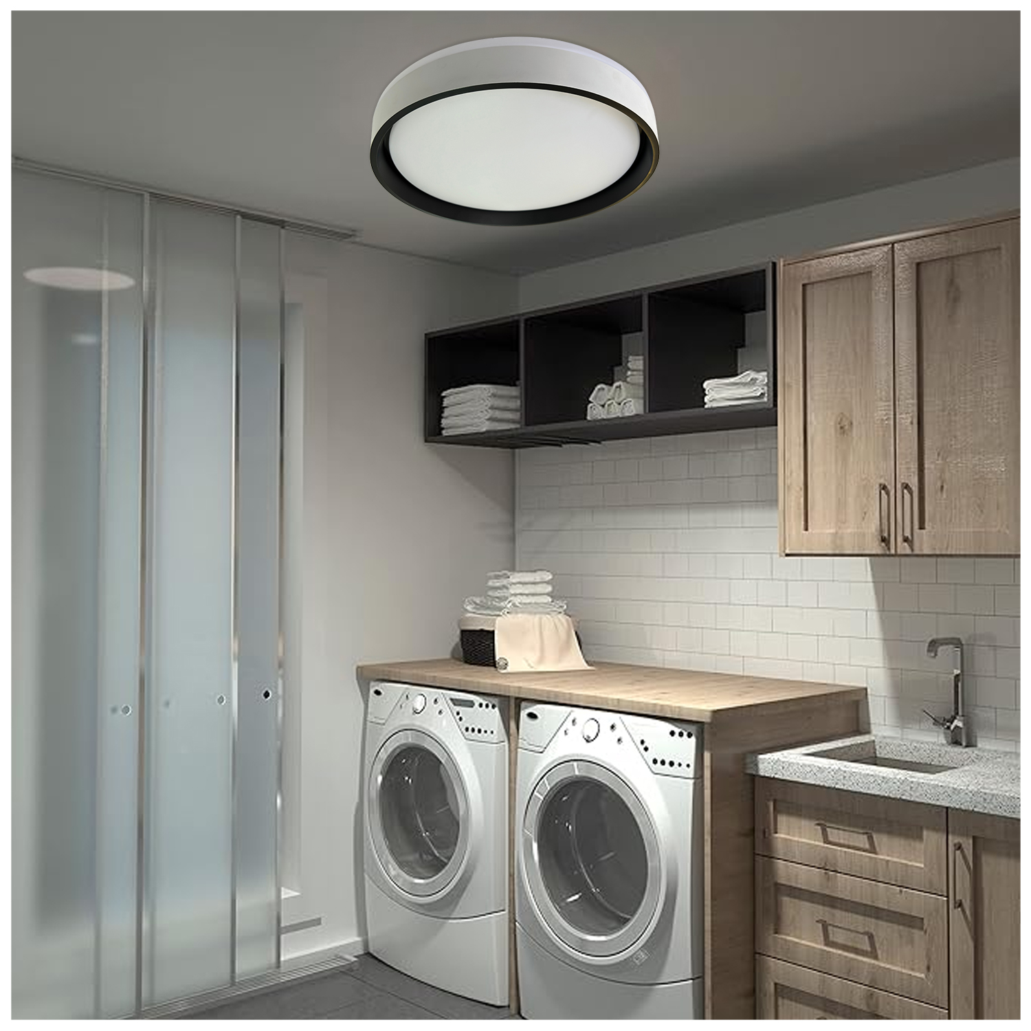 Lampara LED C/Control 42+42W Negra ASTE Tres Temperaturas (SKU:75340489) https://www.hbled.cl/wp-content/uploads/2024/10/75340489-5.jpg