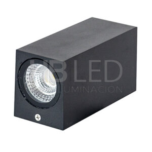 Apliqué LED Deco Rectangular Luz Doble 10W Negro (SKU:35510)