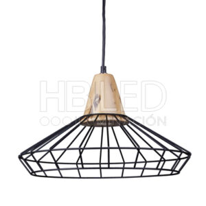 Lámpara Colgante Blix Metal Negro E-27 (SKU:LC0188)