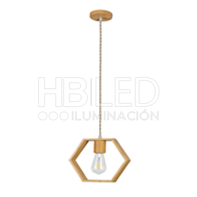 Lámpara Colgante de Madera Decorativa Hexagonal E-27 (SKU:70380278) https://www.hbled.cl/wp-content/uploads/2024/10/Lampara-Colgante-de-Madera-Decorativa-Hexagonal-E-271.jpg