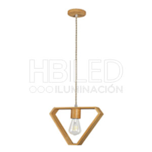 Lámpara Colgante de Madera Decorativa Triangular E-27 (SKU:35593)