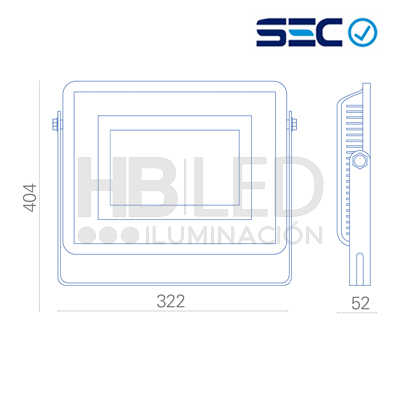 Foco Proyector De Área LED Telco Flat Pro 150W (SKU:30600150) https://www.hbled.cl/wp-content/uploads/2024/10/Proyector-Telco-Flat-Pro-LED-150W-4.jpg