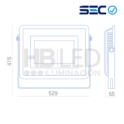 Foco Proyector De Área LED Telco Flat Pro 300W (SKU:30600300) https://www.hbled.cl/wp-content/uploads/2024/10/Proyector-Telco-Flat-Pro-LED-300W-4.jpg